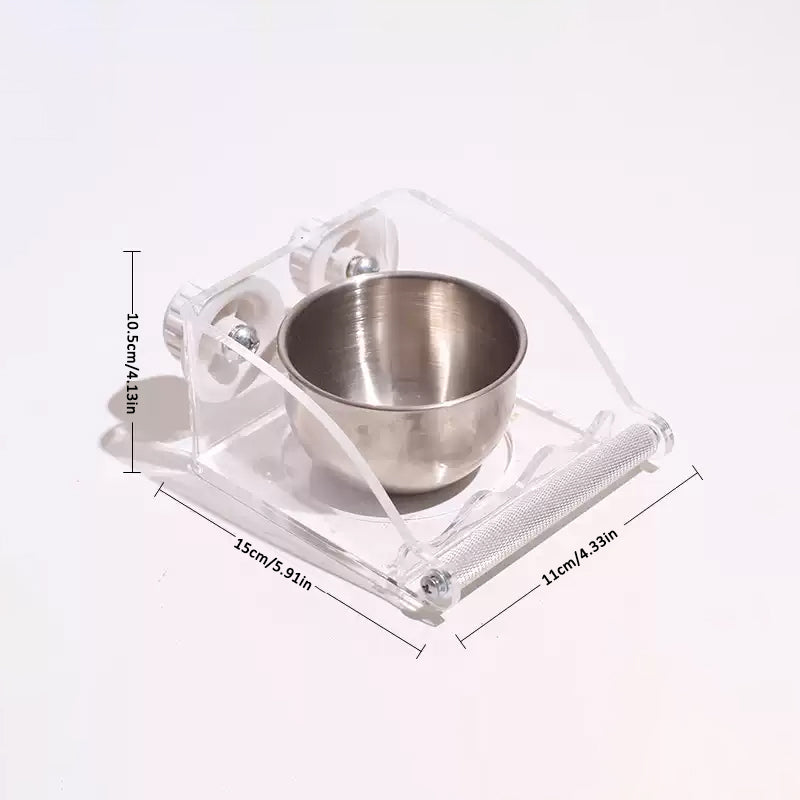Rywell Acrylic No-Mess Bird Feeder with Perch – Automatic Seed Catcher for Parrots & Parakeets
