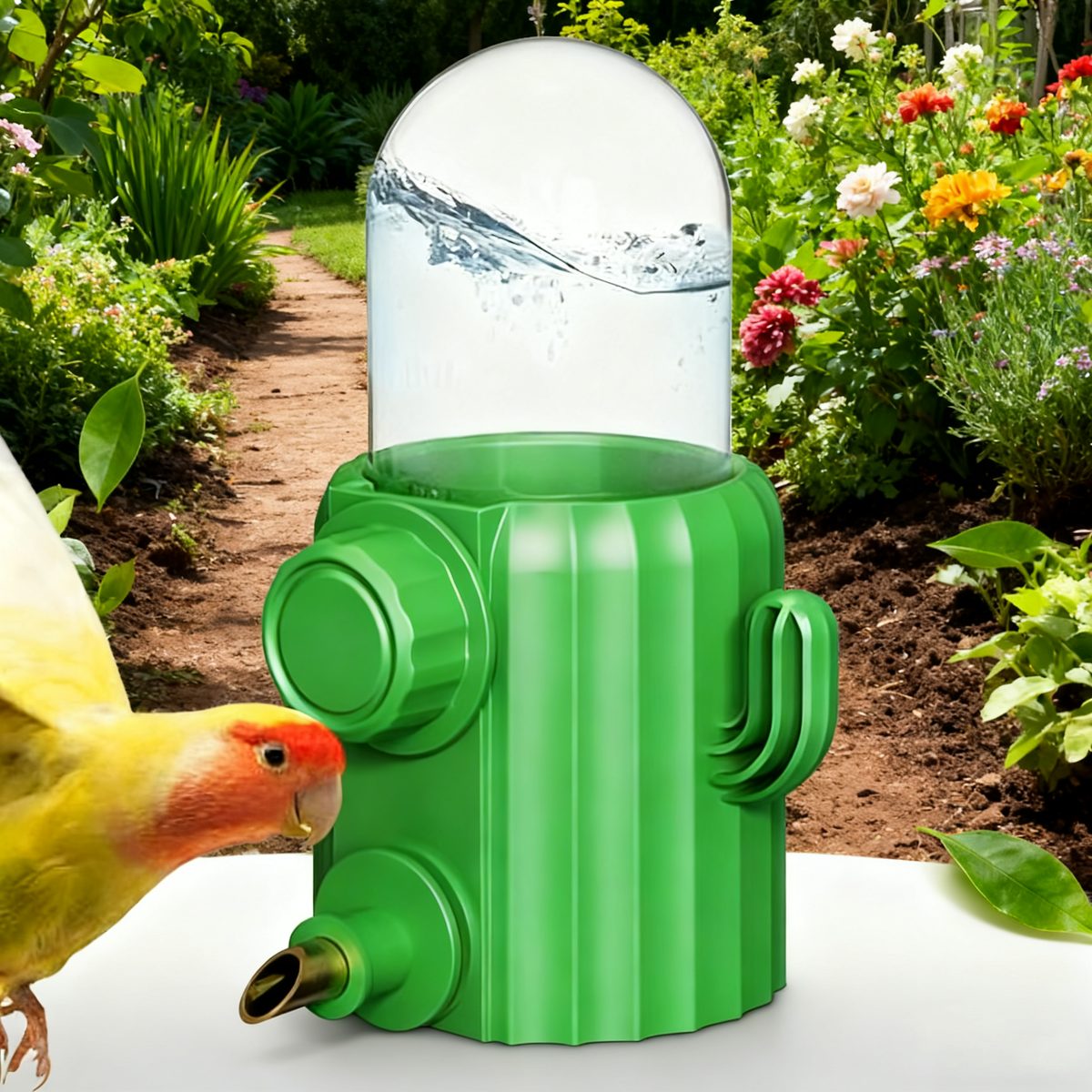 Rywell Bird Cage Water Dispenser - Birds Water Feeder, Bird Water Feeder | Parakeet Drinking Dispenser, Automatic Cactus Waterer Parrot Drinker, Birds Dispenser Supplies for Lovebirds Canary Budgies
