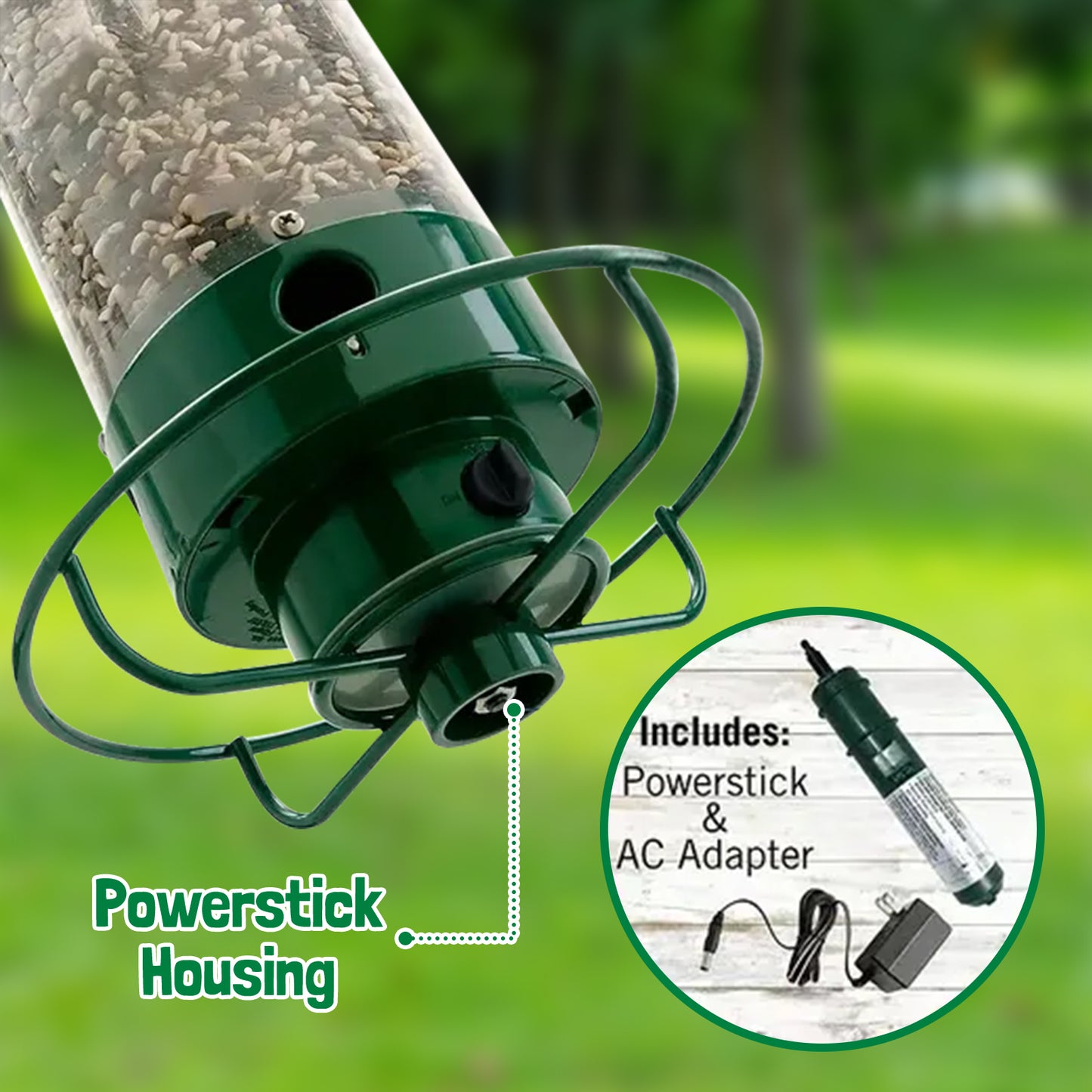 Rywell Weight-Activated Hanging Bird Feeder – Squirrel-Proof, Rotating Wild Bird Feeder for Outdoors