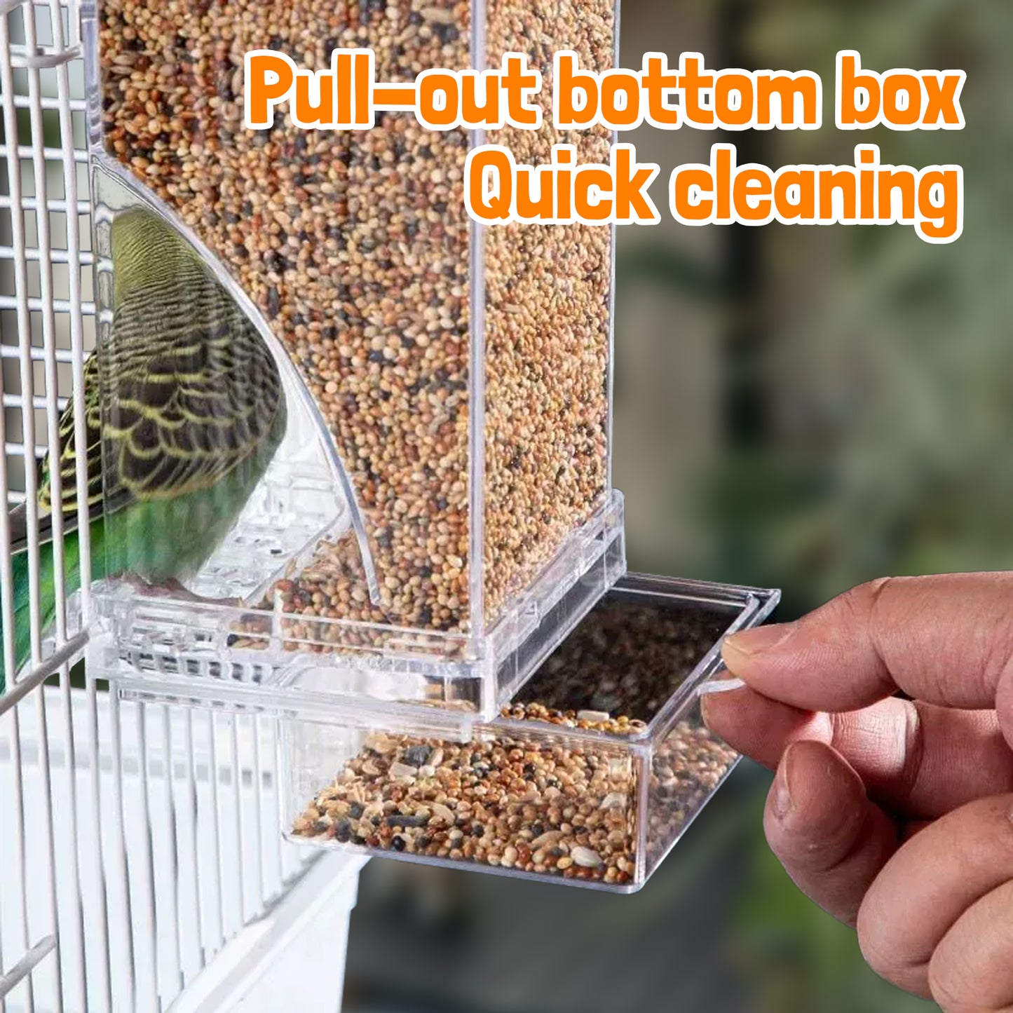 Rywell Spill-Proof Automatic Bird Feeder – Large Capacity, Clean, Durable