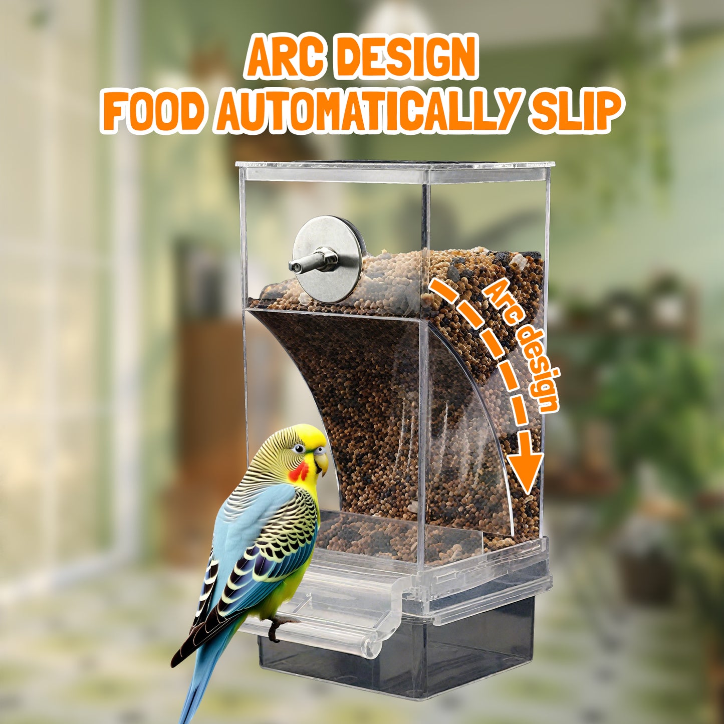 Rywell Spill-Proof Automatic Bird Feeder – Large Capacity, Clean, Durable