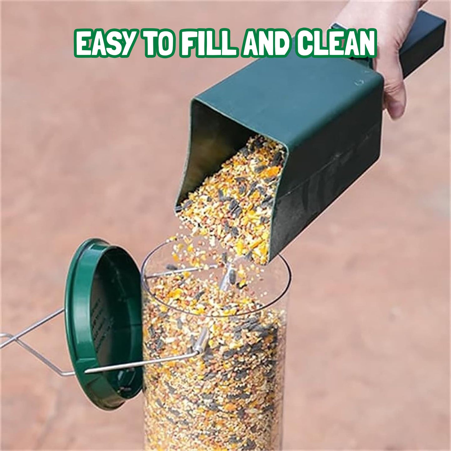 Rywell Weight-Activated Hanging Bird Feeder – Squirrel-Proof, Rotating Wild Bird Feeder for Outdoors