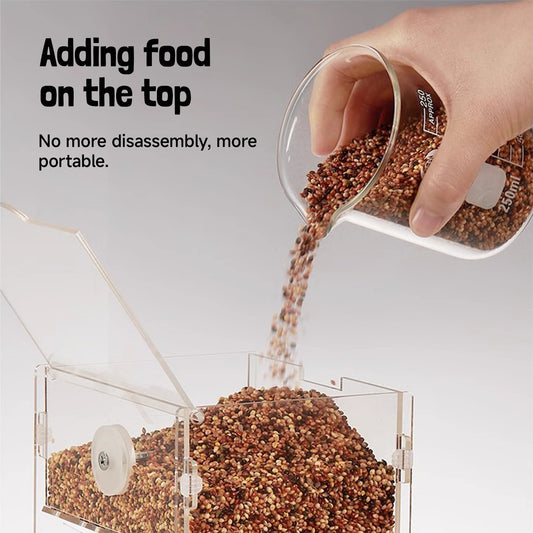 Rywell Parrot Bird Feeder Box – Spill-Proof Automatic Hanging Seed Dispenser for Birds
