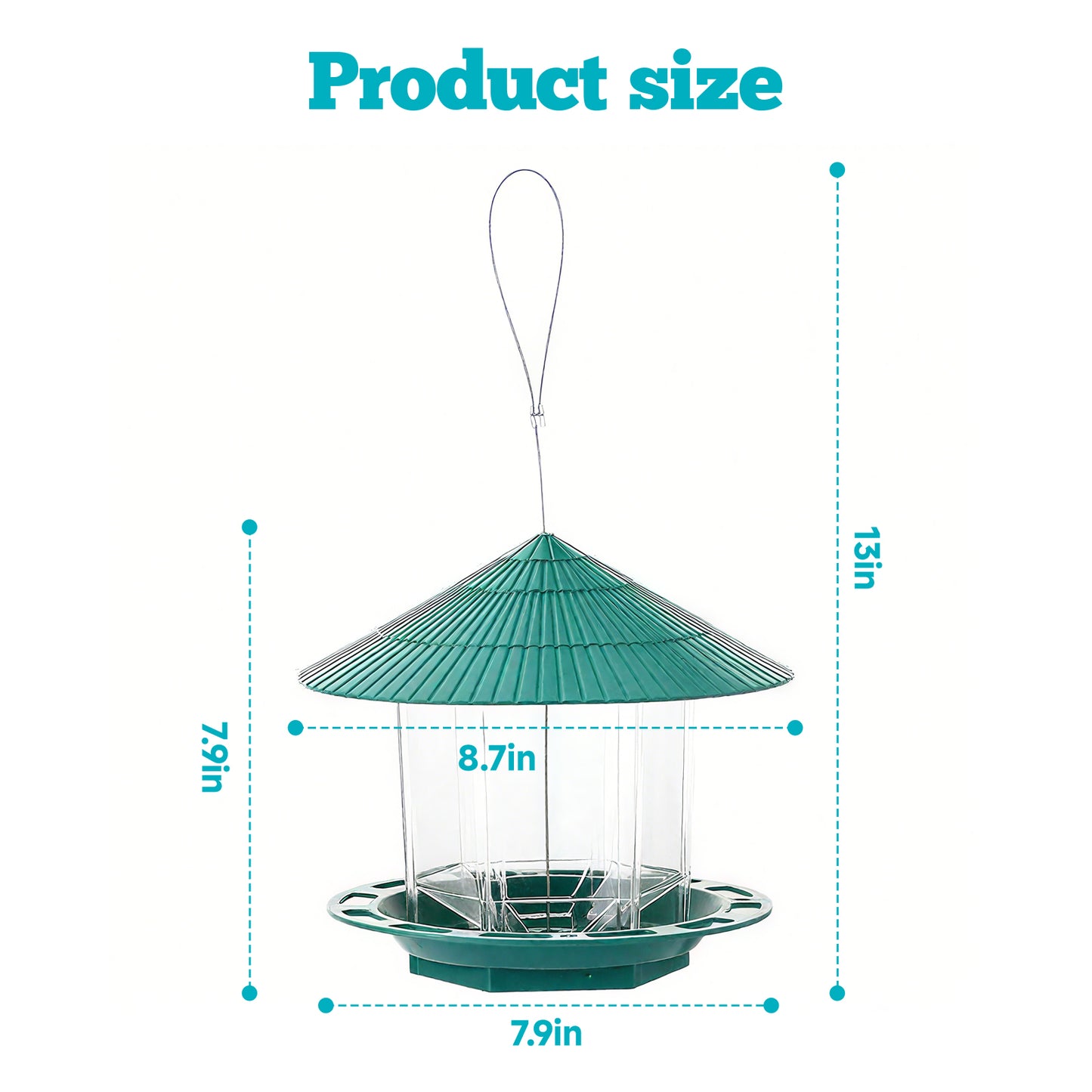 Rywell Durable Window Bird Hanging Feeder