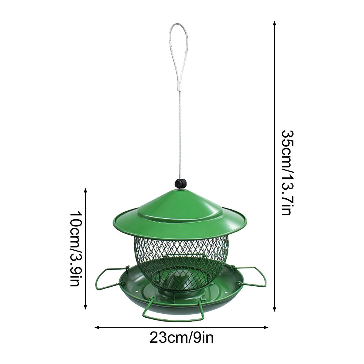 Rywell Squirrel Proof Bird Feeders for Outdoors, Large Capacity, Heavy Duty Metal Bird Feeder, Supports Cardinal, Finch, Blue Jay and Wild Birds