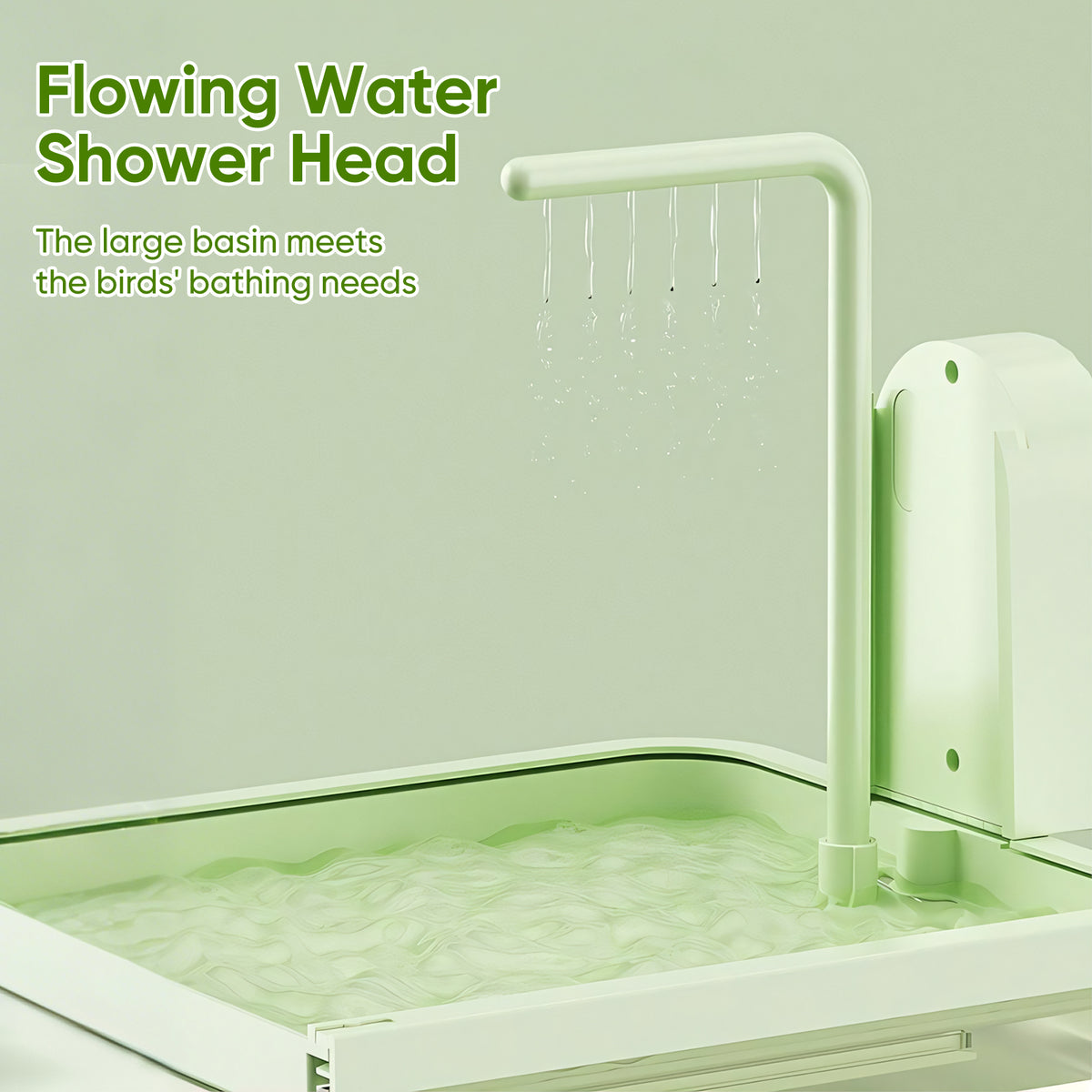 Rywell Hanging Bird Bath Box with Anti-Slip Base, Shower Bathing Pool for Parrots, Cockatiels, Lovebirds, Detachable Design