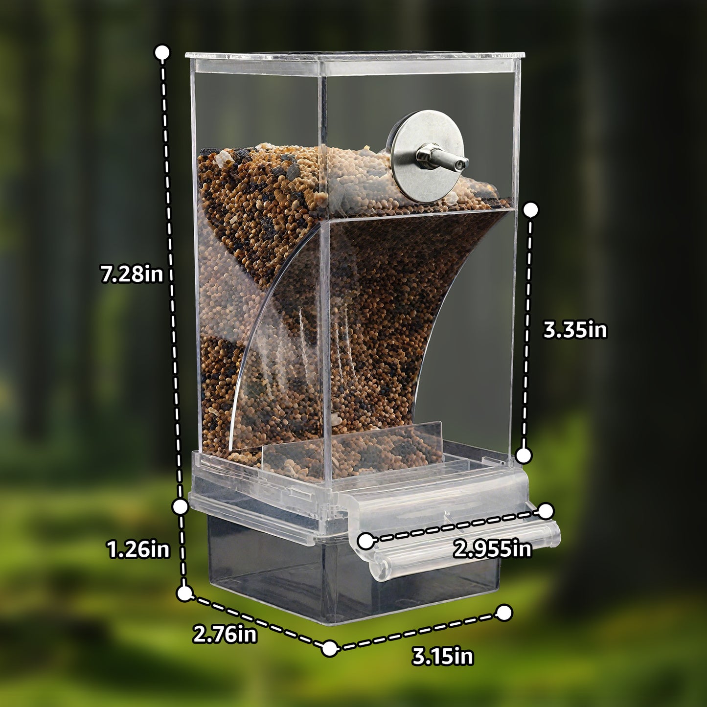 Rywell Spill-Proof Automatic Bird Feeder – Large Capacity, Clean, Durable