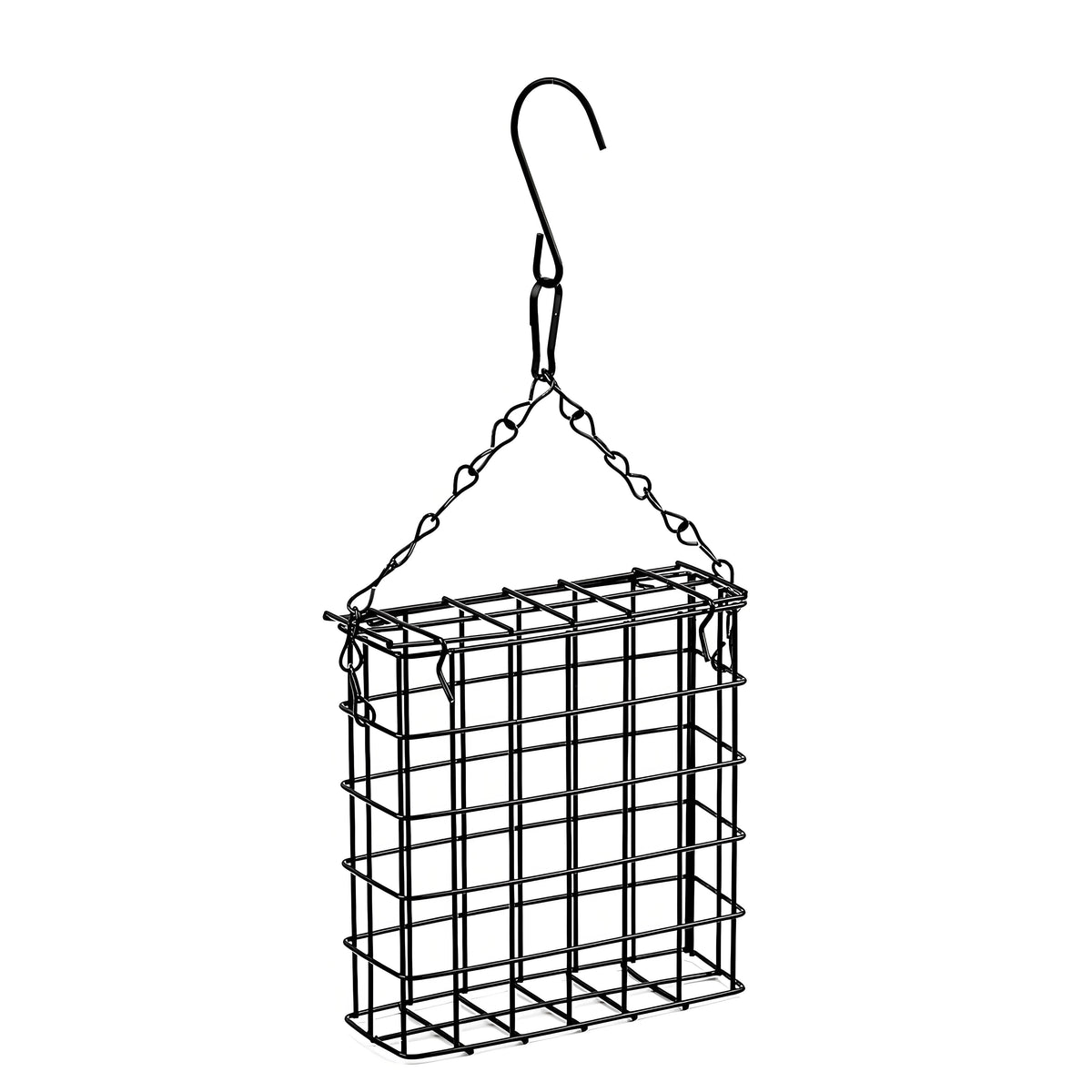 Rywell Hanging Suet Bird Feeder for Outdoors – Metal Suet Cage Feeder for Wild Birds, Single Suet Cake Capacity, Backyard Garden Bird Feeder