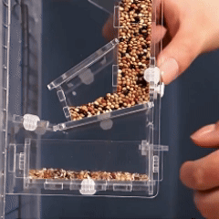 Rywell Parrot Bird Feeder Box – Spill-Proof Automatic Hanging Seed Dispenser for Birds