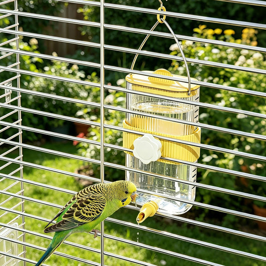 Rywell Automatic Hanging Parrot Water Dispenser – Leak-Proof No-Spill Bird Water Bottle for Budgies, Cockatiels & Lovebirds