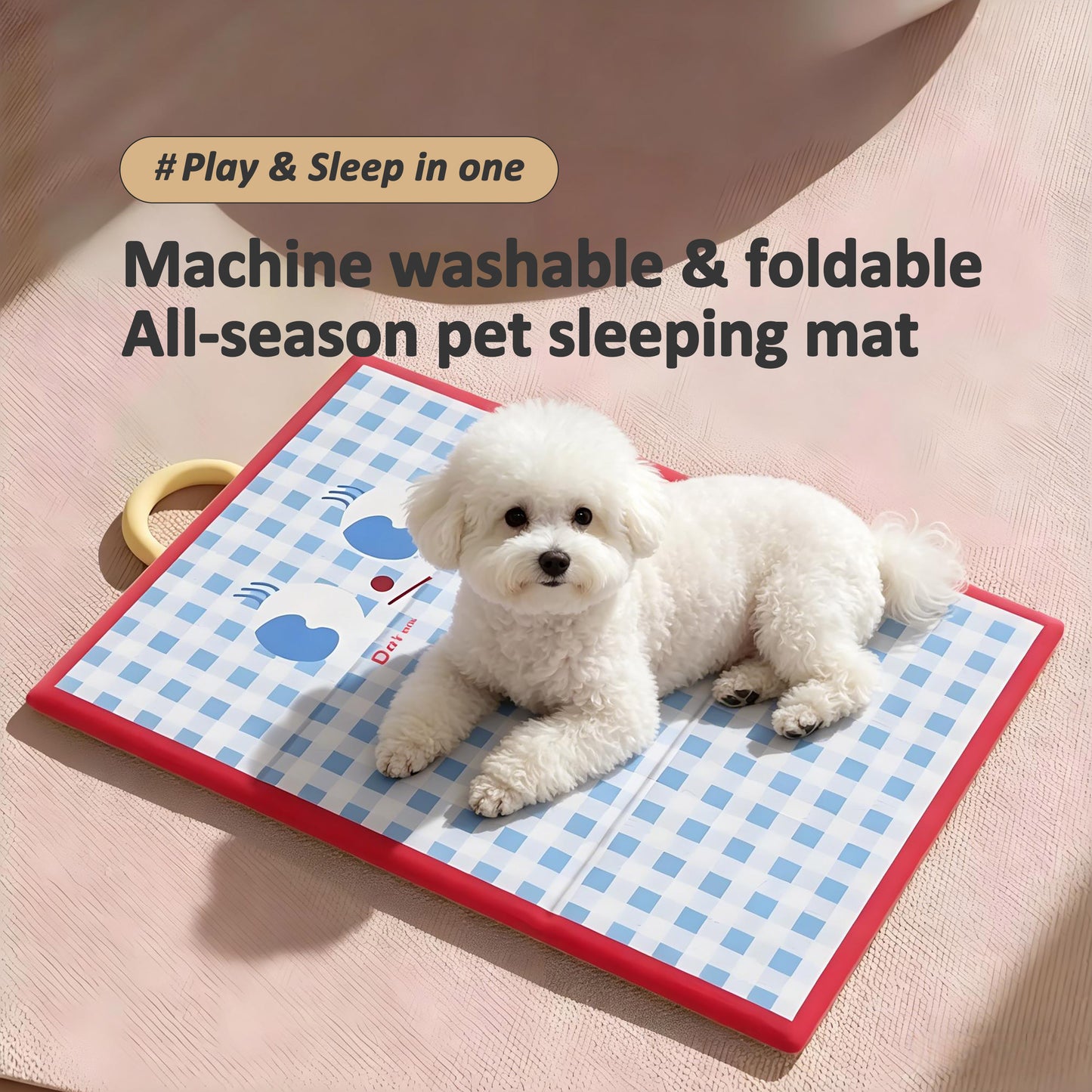 Rywell Cooling Pet Mat for Dogs & Cats, Waterproof Washable Summer Pet Bed, Anti-Slip Foldable Cooling Pad for Sleeping & Relaxing