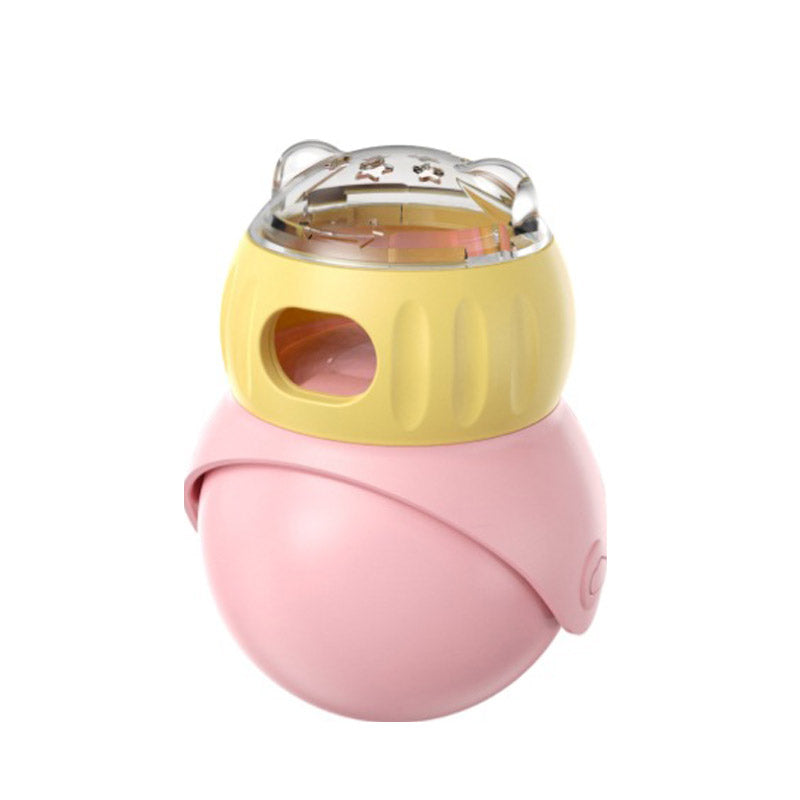 Rywell Cat Puzzle Ball for Cat&Mini Dogs Adjustable No-Tip Treat Dispensing Toys Food Dispenser Balls Cognitive Enrichment Toy Slow Feeding Interactive Mind Stimulating Game