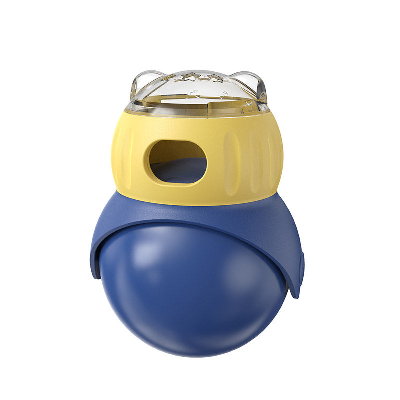 Rywell Cat Puzzle Ball for Cat&Mini Dogs Adjustable No-Tip Treat Dispensing Toys Food Dispenser Balls Cognitive Enrichment Toy Slow Feeding Interactive Mind Stimulating Game