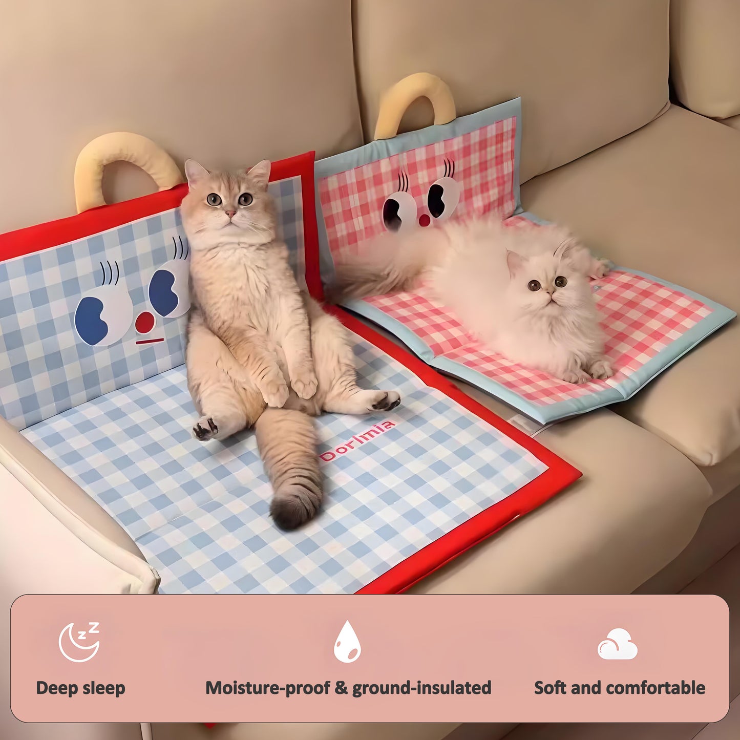 Rywell Cooling Pet Mat for Dogs & Cats, Waterproof Washable Summer Pet Bed, Anti-Slip Foldable Cooling Pad for Sleeping & Relaxing