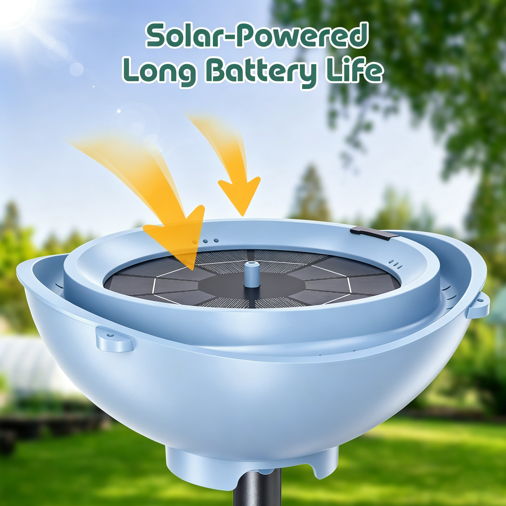 Rywell Solar Birdbath with Automatic Water Recycling & Filtration System