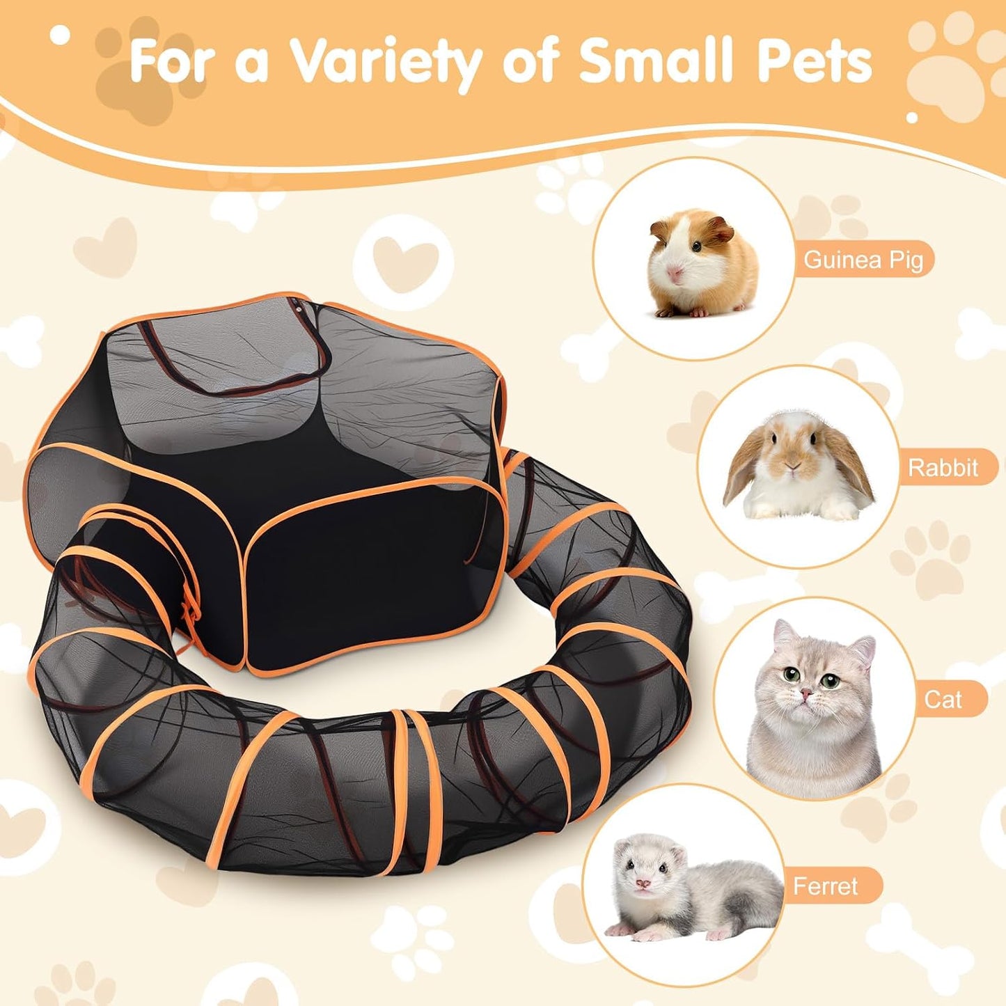 Rywell Portable Outdoor Cat Enclosure, Foldable Cat Tent for Indoor & Outdoor Cats, Cat Playpen Shelter for Travel, Camping & Backyard