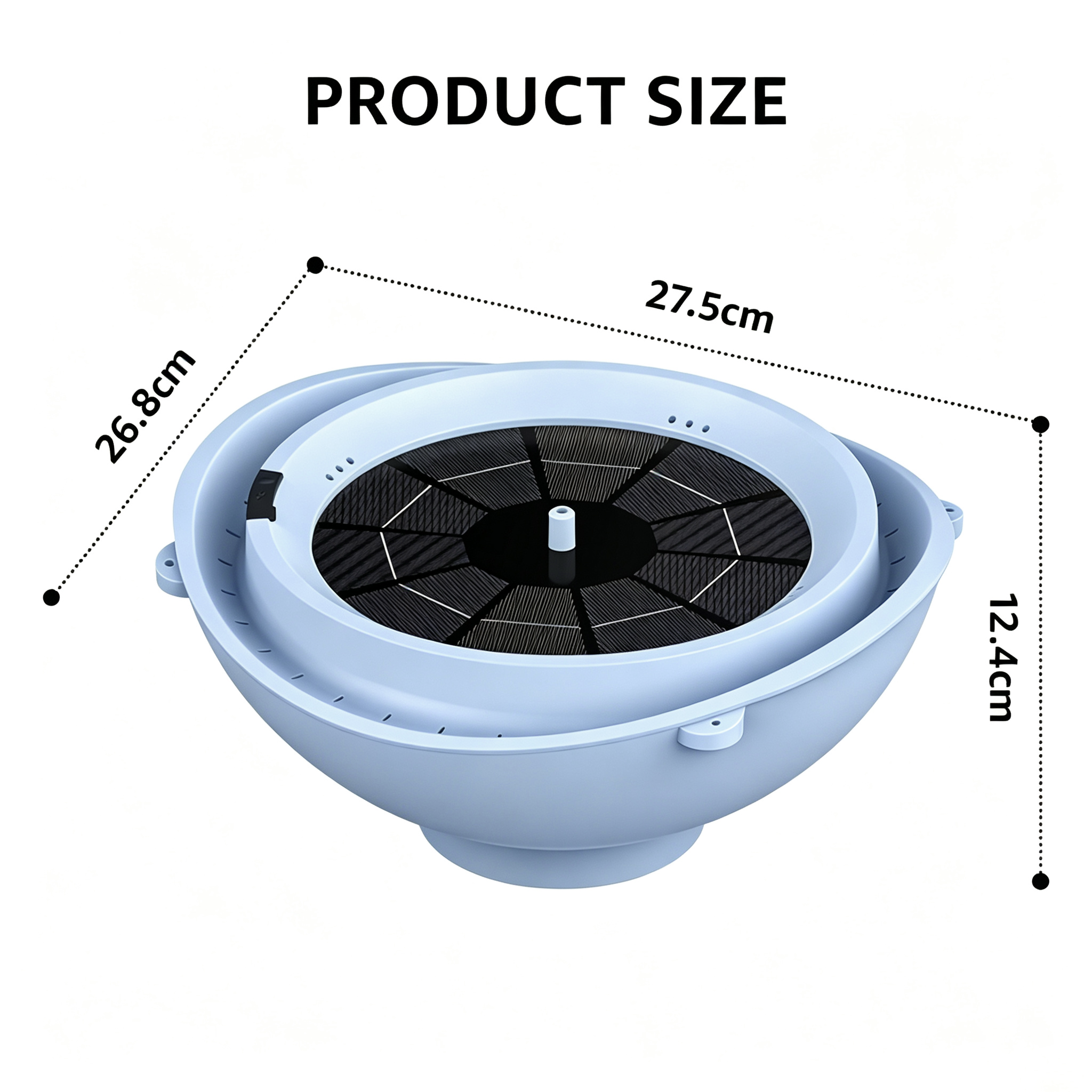 Rywell Solar Birdbath with Automatic Water Recycling & Filtration System