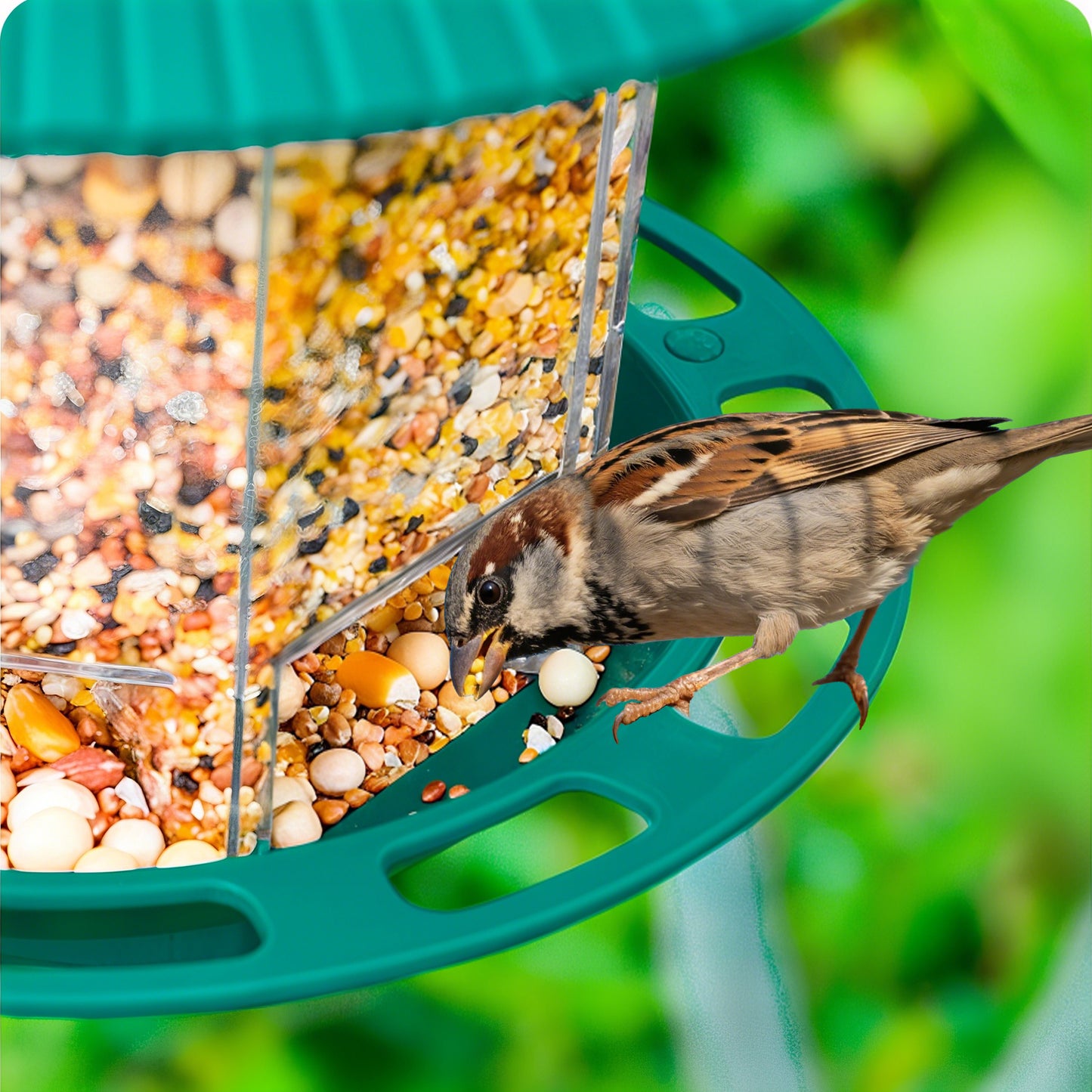 Rywell Durable Window Bird Hanging Feeder