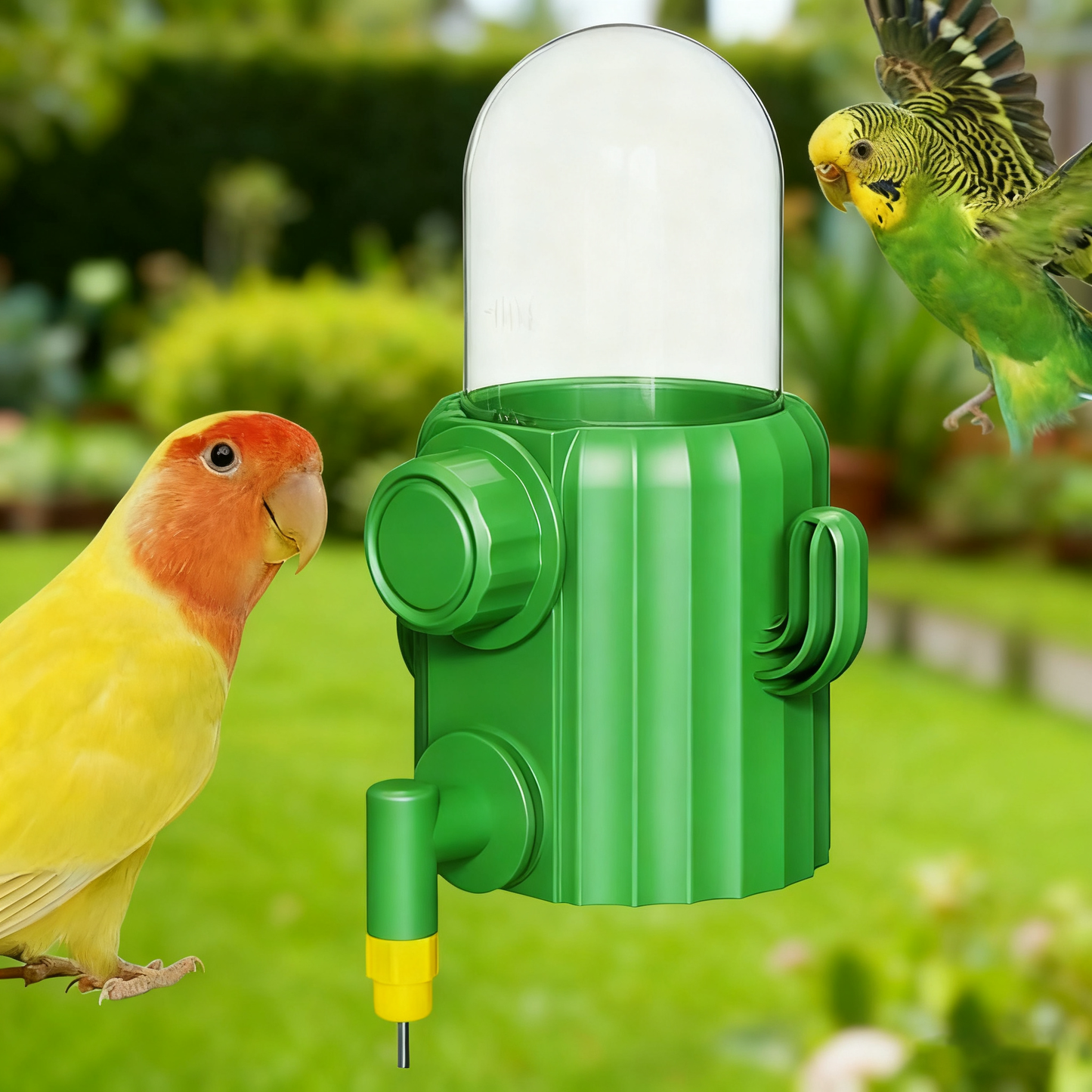 Rywell Bird Cage Water Dispenser - Birds Water Feeder, Bird Water Feeder | Parakeet Drinking Dispenser, Automatic Cactus Waterer Parrot Drinker, Birds Dispenser Supplies for Lovebirds Canary Budgies