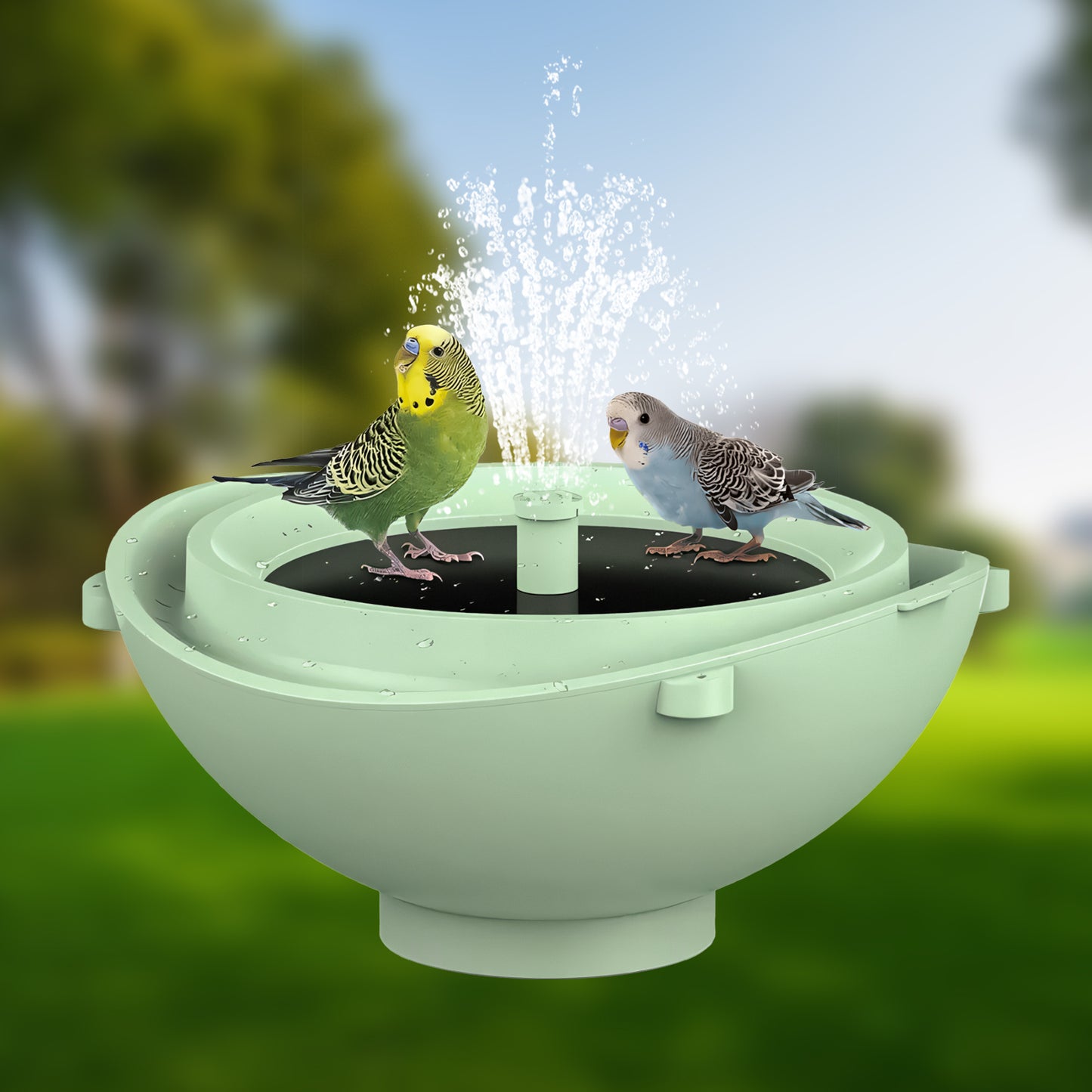 Rywell Solar Birdbath with Automatic Water Recycling & Filtration System