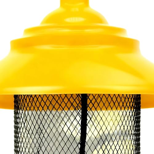 Rywell Bird Feeder for Finches, Tubular Mesh Garden Feeder with Tray, Wild Bird Feeders - for Garden, Yard, Patio, Balcony, Tree, Fence