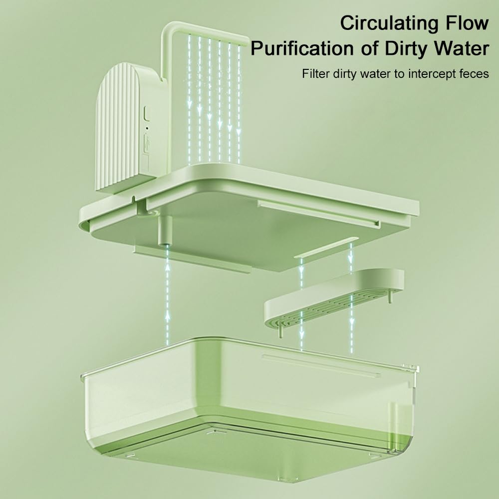 Rywell Hanging Bird Bath Box with Anti-Slip Base, Shower Bathing Pool for Parrots, Cockatiels, Lovebirds, Detachable Design