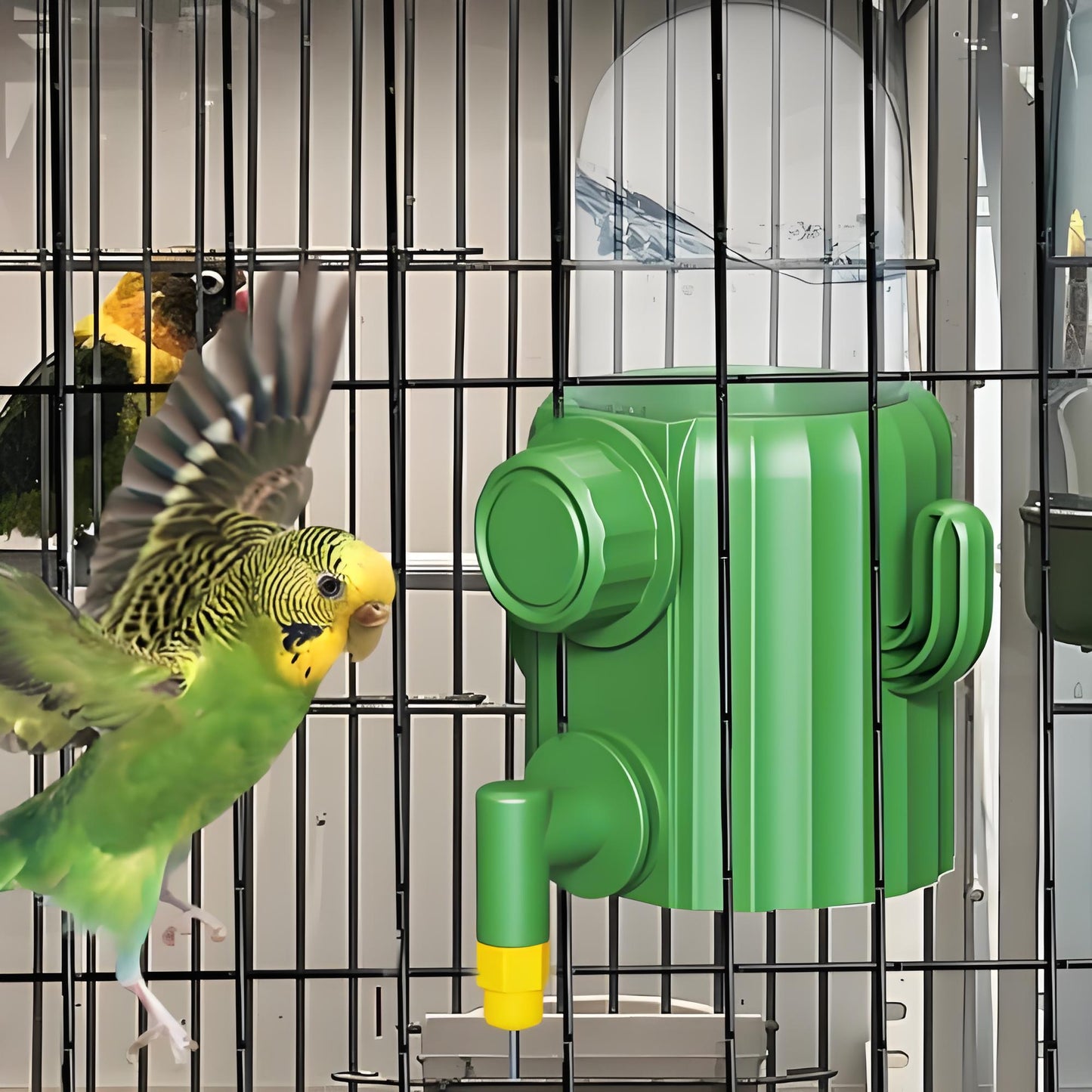 Rywell Bird Cage Water Dispenser - Birds Water Feeder, Bird Water Feeder | Parakeet Drinking Dispenser, Automatic Cactus Waterer Parrot Drinker, Birds Dispenser Supplies for Lovebirds Canary Budgies