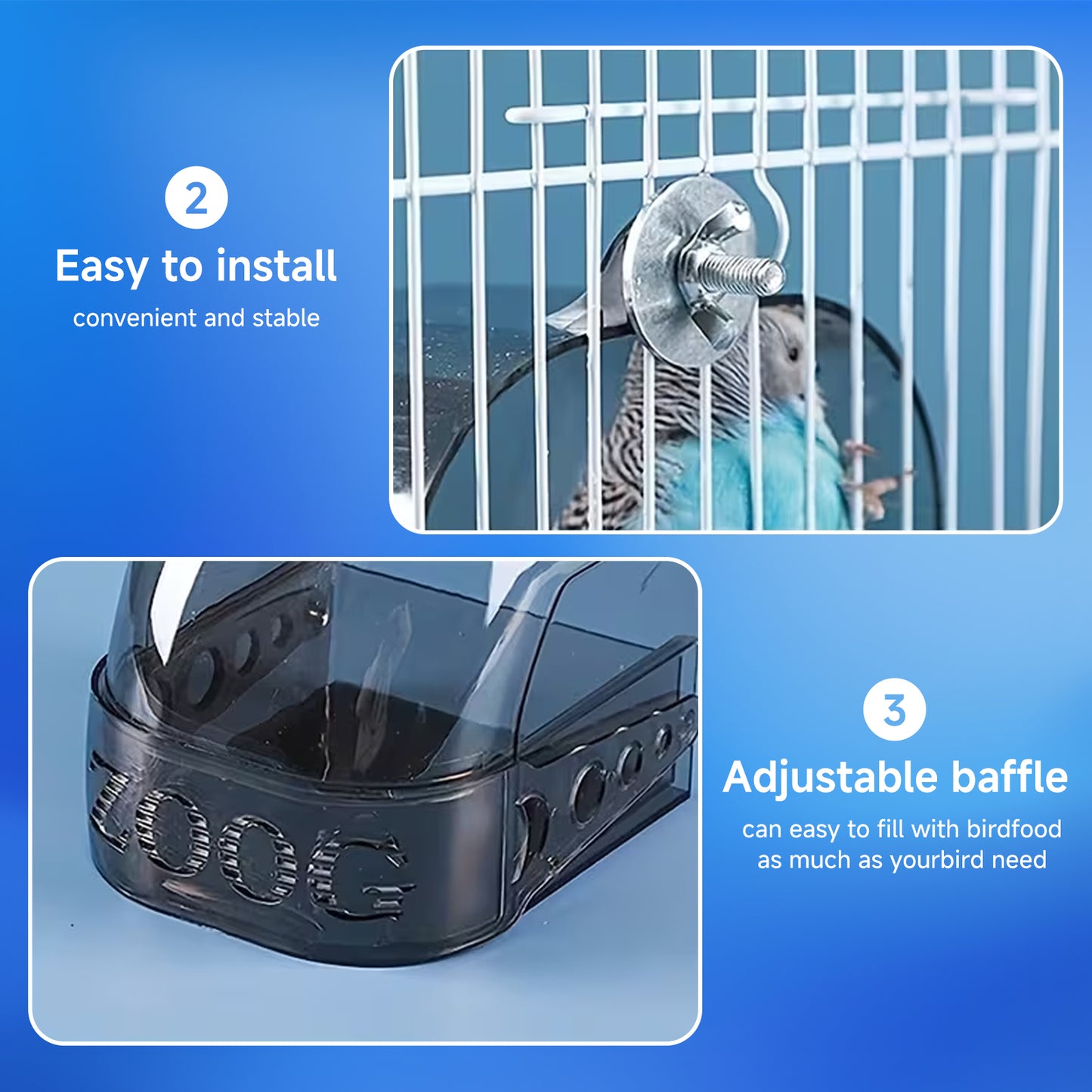 Rywell Bird Bath Cage, Cleaning Pet Supplies Cockatiel Bird Clear Bathtub with Bottom Drawer for Little Bird Parrots Spacious Parakeets Portable Shower for Most Birdcage