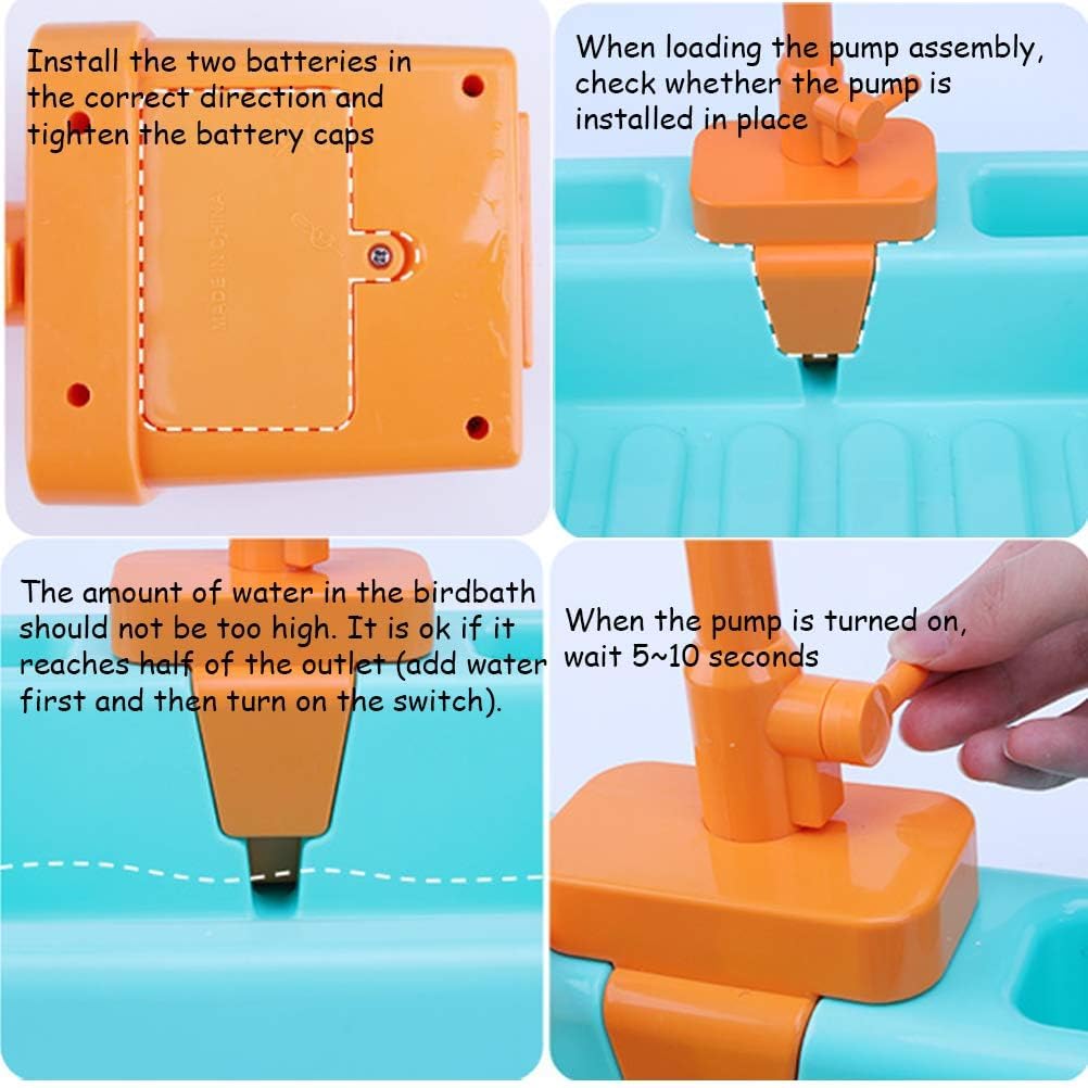 Rywell Bird Bathtub,Parrot Shower Box,Automatic Parakeet Bathtub with Faucet,Bird Bathing Tub Container Cage Accessory or Small Medium Birds Cockatiel Lovebird Budgie