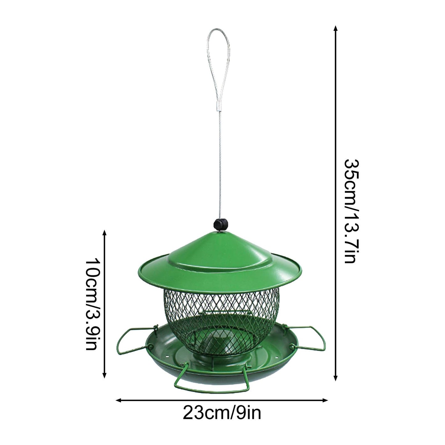 Rywell Squirrel Proof Bird Feeders for Outdoors, Large Capacity, Heavy Duty Metal Bird Feeder, Supports Cardinal, Finch, Blue Jay and Wild Birds