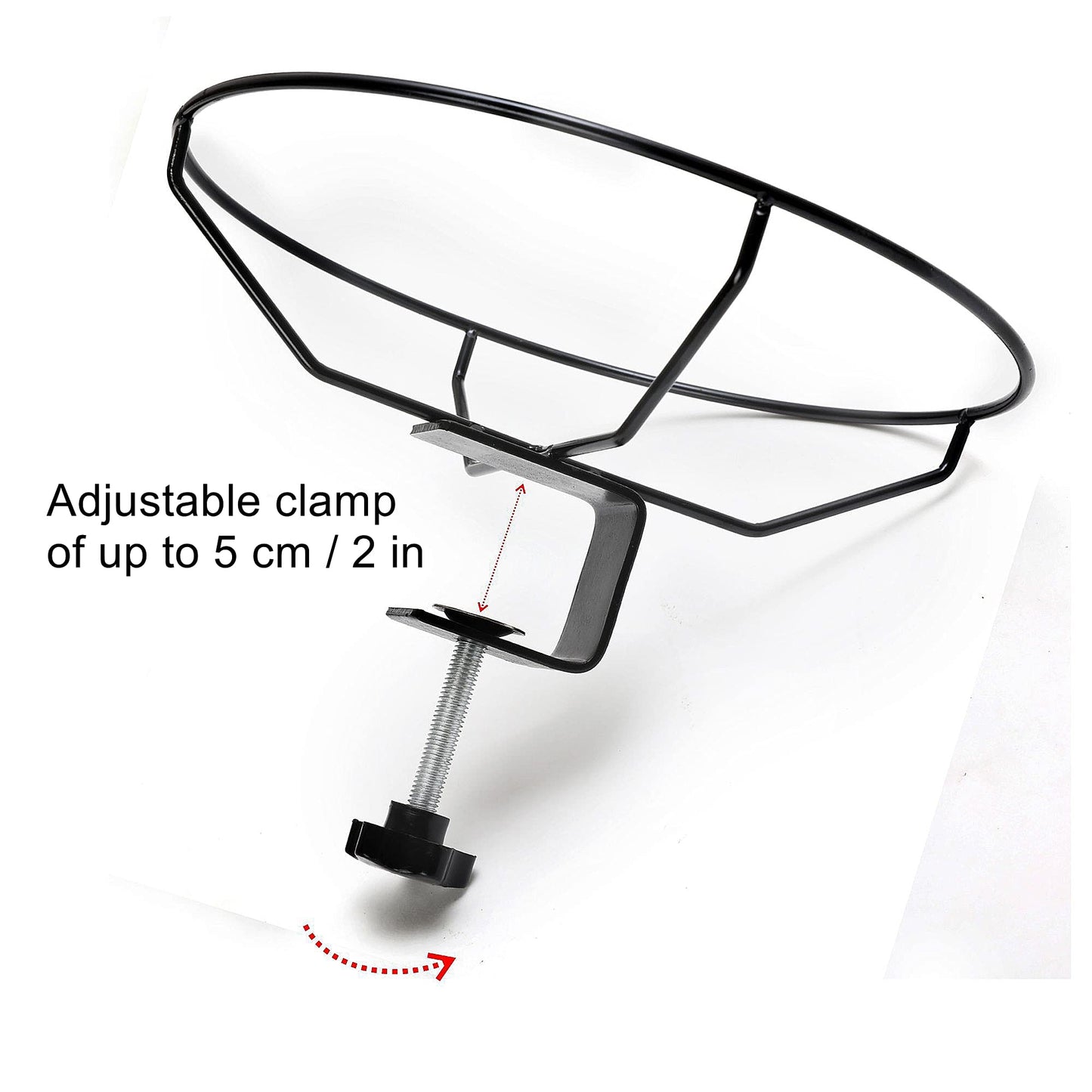 Rywell Bird Bath Deck Mounted Bowl 12 Inches, Balcony Railing Birdbaths Unheated, Bird Bath Fence Clamp Detachable