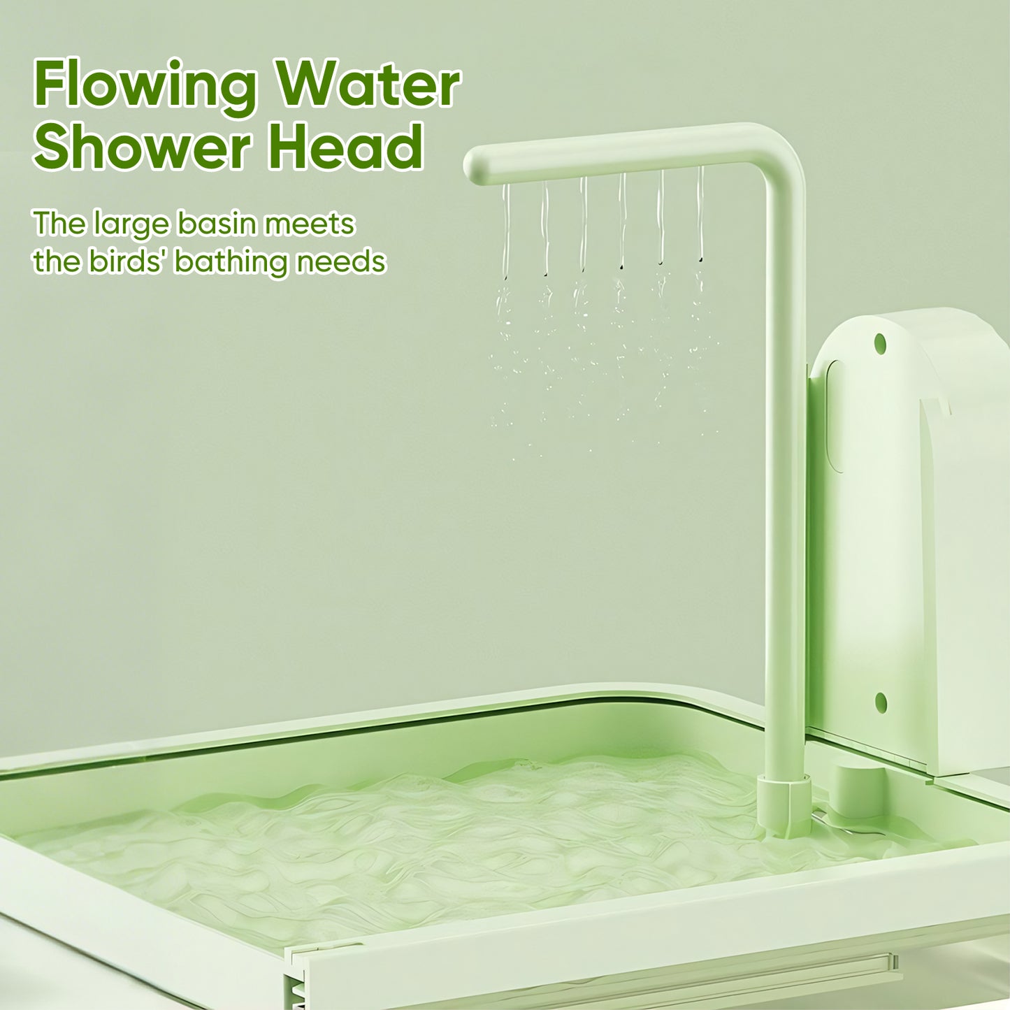 Rywell Hanging Bird Bath Box with Anti-Slip Base, Shower Bathing Pool for Parrots, Cockatiels, Lovebirds, Detachable Design