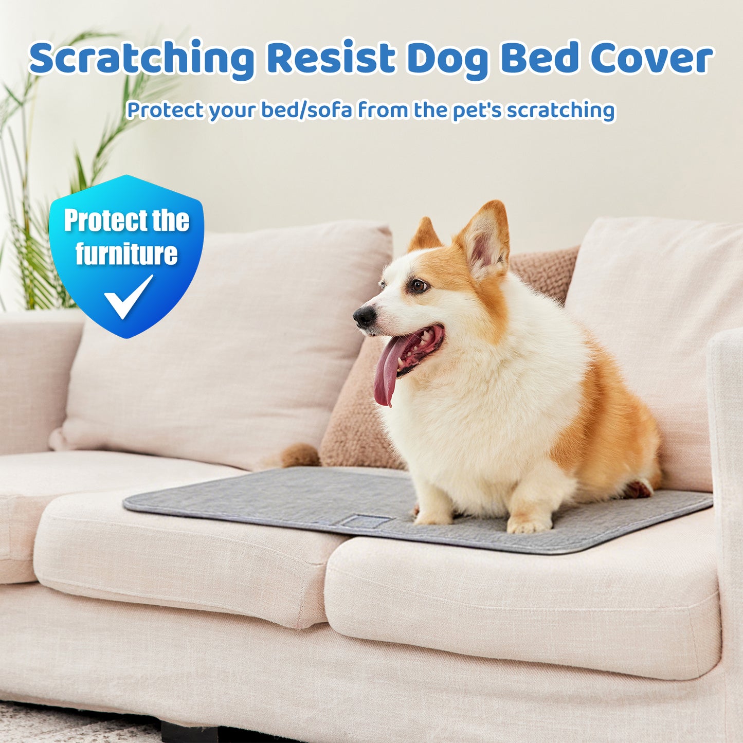 Rywell Pet Reusable Bed Pad Summer Cooling Dogs Mat with Humidity indicator card, Super Absorption Non-toxic Traning Mats Machine Washable & Portable, Indoors & Outdoors - S Grey