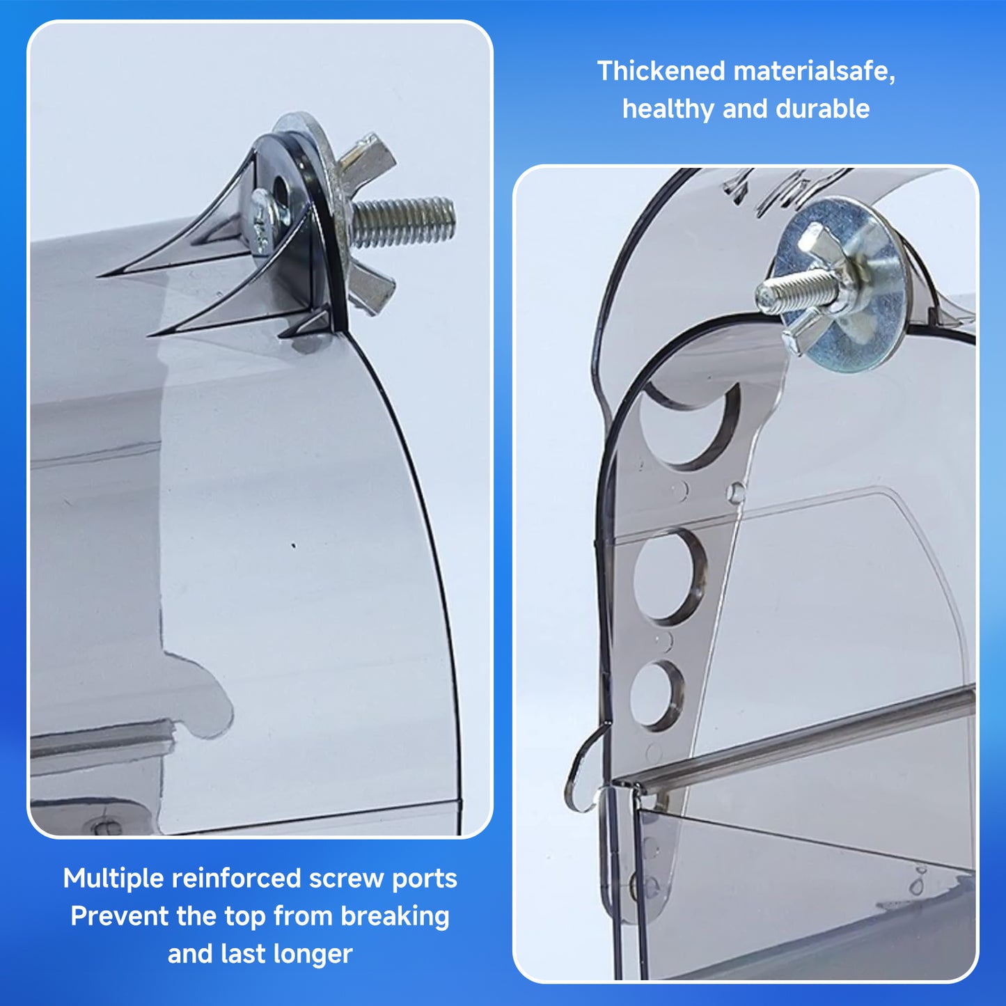 Rywell Bird Bath Cage, Cleaning Pet Supplies Cockatiel Bird Clear Bathtub with Bottom Drawer for Little Bird Parrots Spacious Parakeets Portable Shower for Most Birdcage