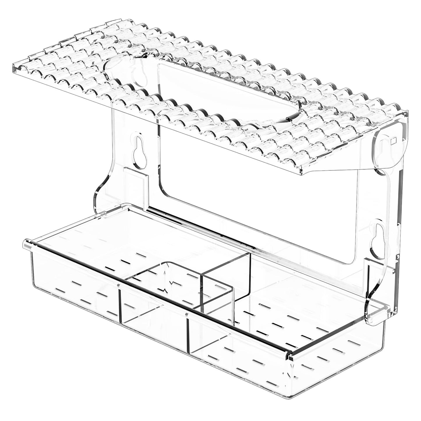 Rywell Acrylcc Window Bird Feeders with Strong Suction Cups for Window Viewing and Balcony,See Through Wild Birdfeeder with Bath and Water Combo,Clear Windows Bird Feeder for Cats,Kids,Birds Lover Gifts