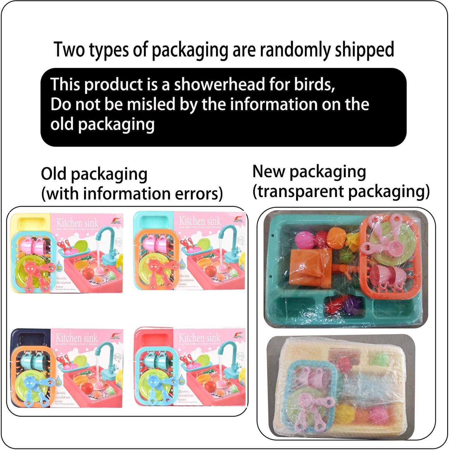 Rywell Bird Bathtub,Parrot Shower Box,Automatic Parakeet Bathtub with Faucet,Bird Bathing Tub Container Cage Accessory or Small Medium Birds Cockatiel Lovebird Budgie