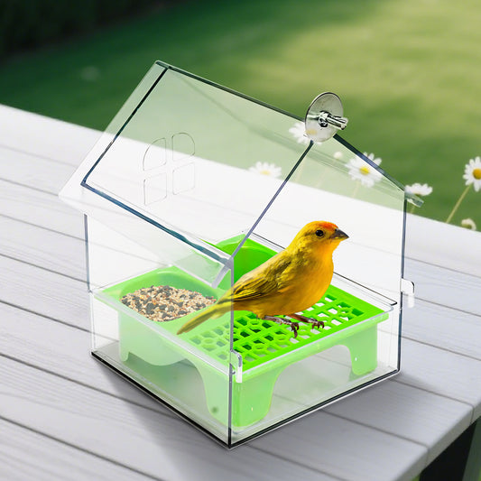 Rywell Hanging Parrot Bird Feeder – Spill-Proof & Splash-Proof Food Dispenser for Budgie, Lovebird, Cockatiel, Sun Conure