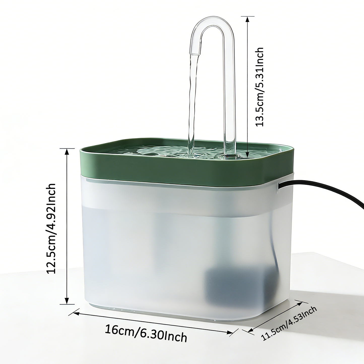 Rywell 1.5L Automatic Bird Bath Fountain with Filter, Electric Mute Water Dispenser for Birds & Pets, Outdoor Garden Bird Water Feeder