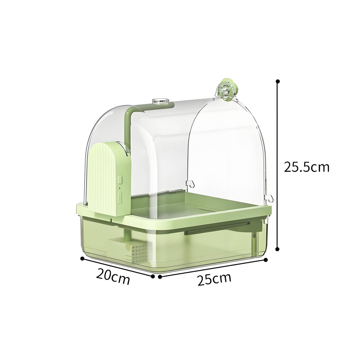 Rywell Hanging Bird Bath Box with Anti-Slip Base, Shower Bathing Pool for Parrots, Cockatiels, Lovebirds, Detachable Design