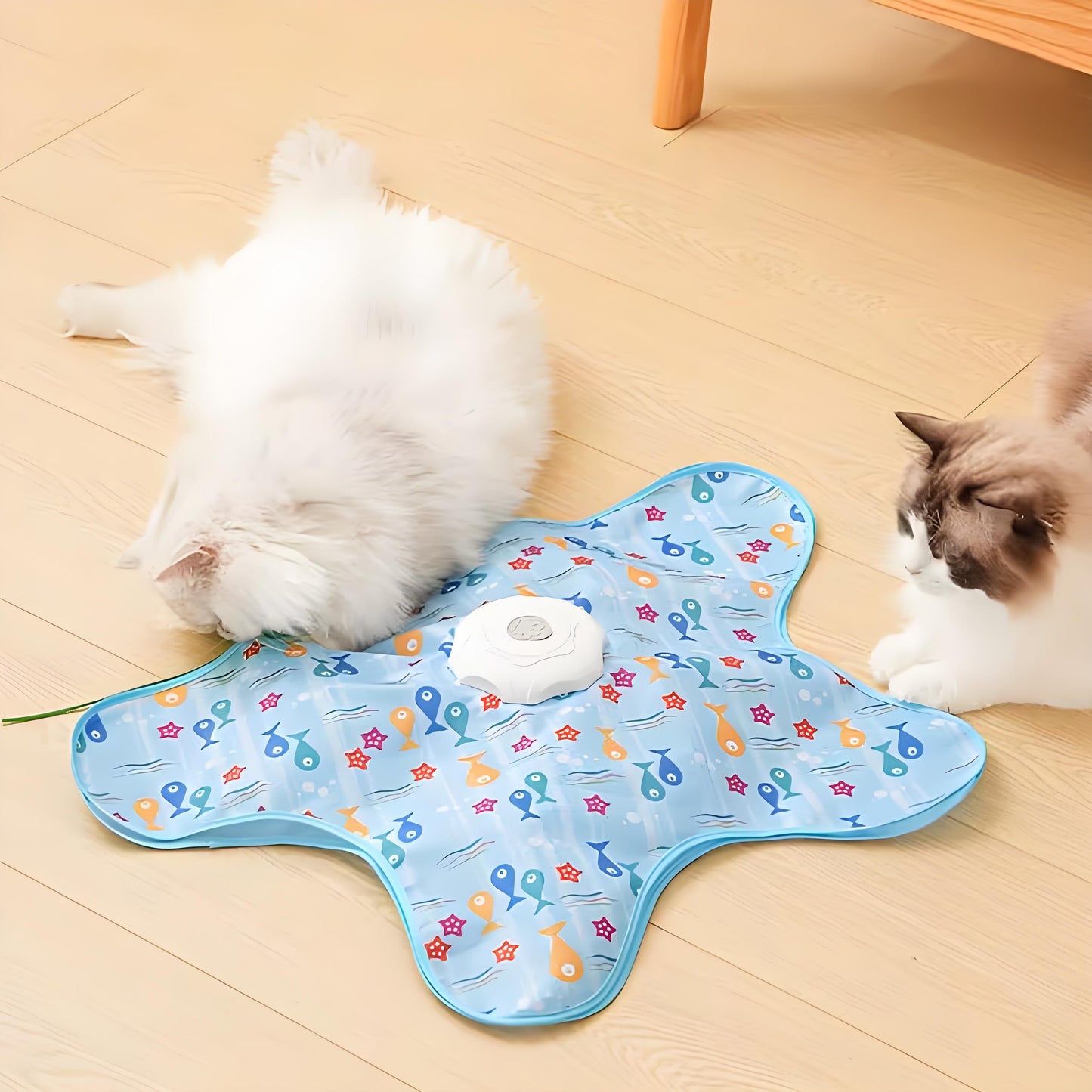 Rywell Fully Automatic Wireless Smart Cat Toy Set, Featuring a Silent And Powerful Motor That Rotates 360° with Intelligent Sensing, Designed to Entertain Solitary Cats And Prevent Depression