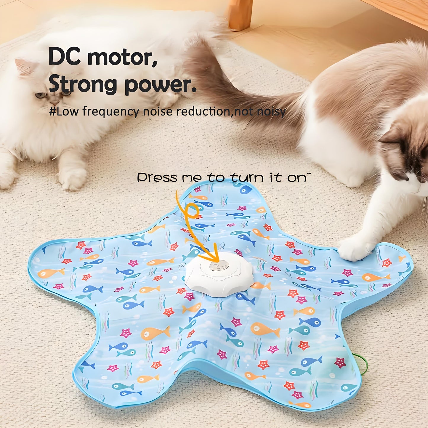 Rywell Fully Automatic Wireless Smart Cat Toy Set, Featuring a Silent And Powerful Motor That Rotates 360° with Intelligent Sensing, Designed to Entertain Solitary Cats And Prevent Depression