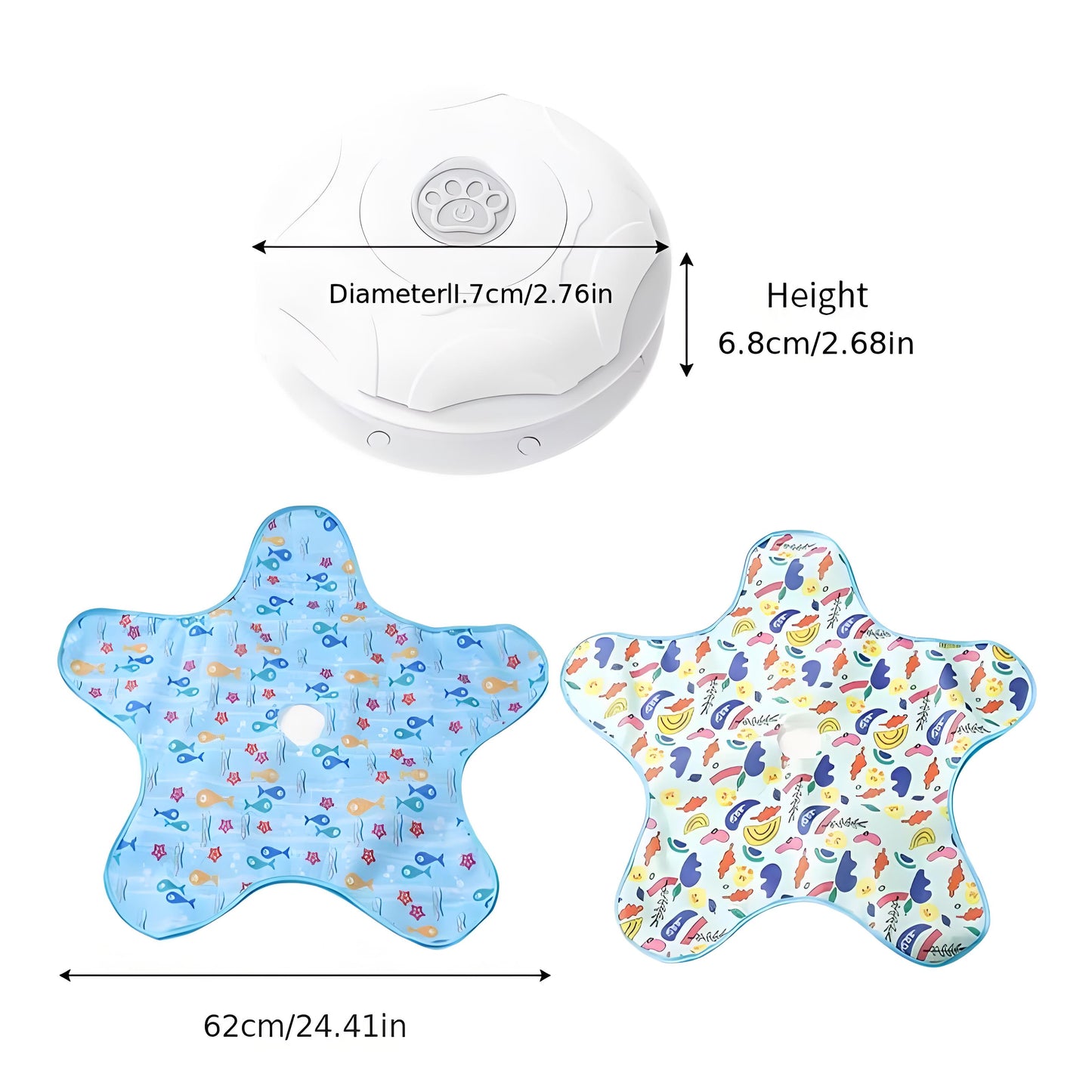 Rywell Fully Automatic Wireless Smart Cat Toy Set, Featuring a Silent And Powerful Motor That Rotates 360° with Intelligent Sensing, Designed to Entertain Solitary Cats And Prevent Depression