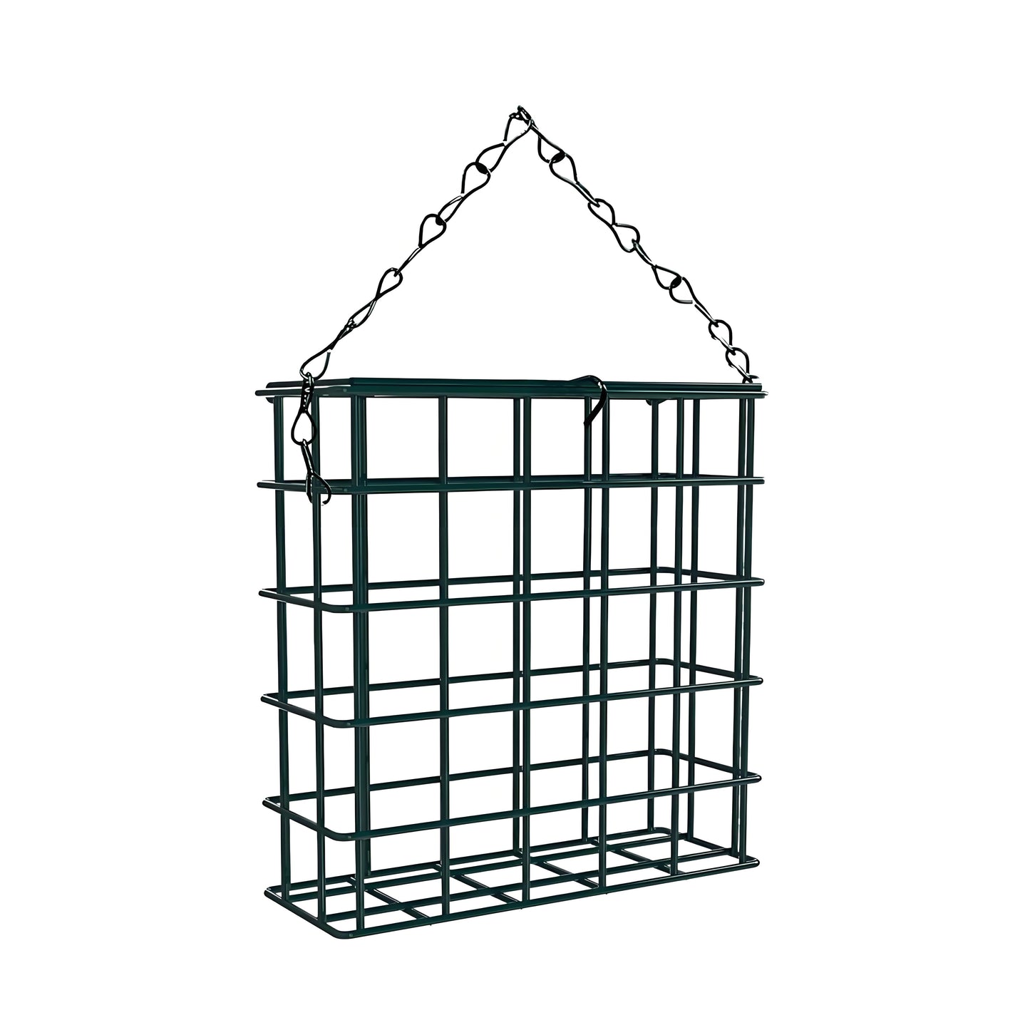 Rywell Hanging Suet Bird Feeder for Outdoors – Metal Suet Cage Feeder for Wild Birds, Single Suet Cake Capacity, Backyard Garden Bird Feeder