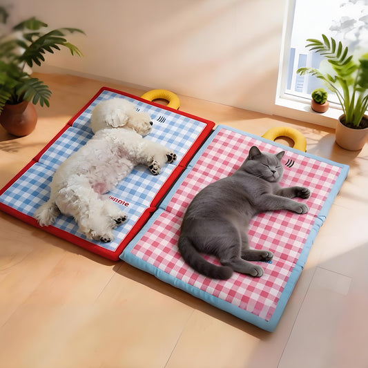 Rywell Cooling Pet Mat for Dogs & Cats, Waterproof Washable Summer Pet Bed, Anti-Slip Foldable Cooling Pad for Sleeping & Relaxing