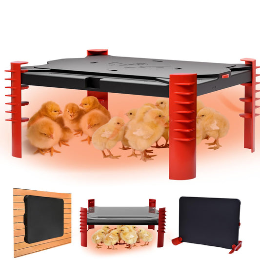 Habwell 150W Chick Brooder Heater Plate, 2-in-1 Adjustable Radiant Brooder Plate for Chicks & Poultry, Smart Thermostat, 16"x11", Safe & Energy Saving, Ideal for Brooders & Small Chicken Coops